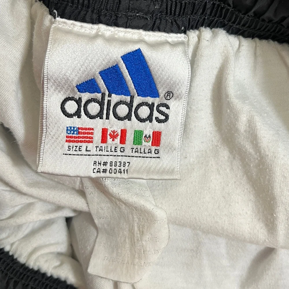 Adidas Men's Black Joggers with Red Logo